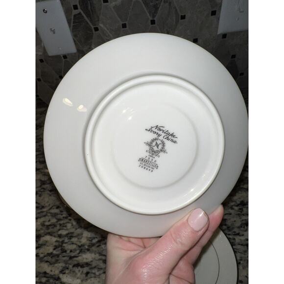 Noritake Marseille #7550 Saucers Set of 4 Ivory China - Picture 5 of 9